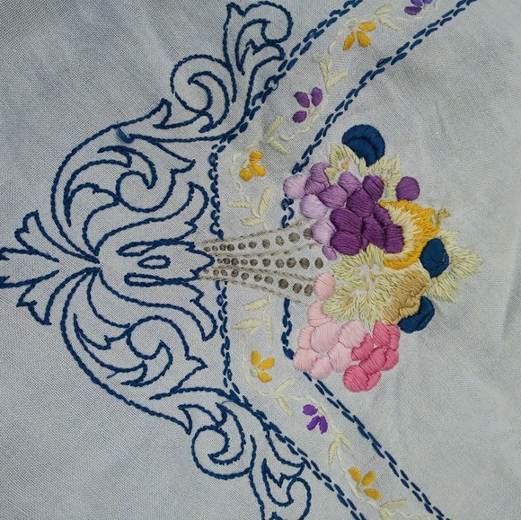 Hand Embroidery Vintage Tablecloth - Picture 3 of 8